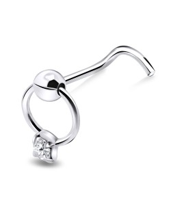 Dangling Stone Curved Nose Stud NSKB-828